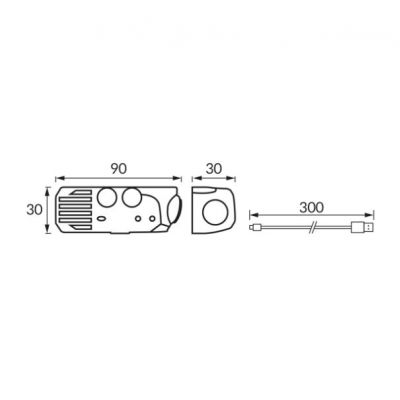 Latarka czołowa czołówka LUME LED 1W+3W 6500K b. zimna USB-C 800mAh IDEUS (04868)